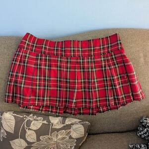 Plaid Red Skirt
